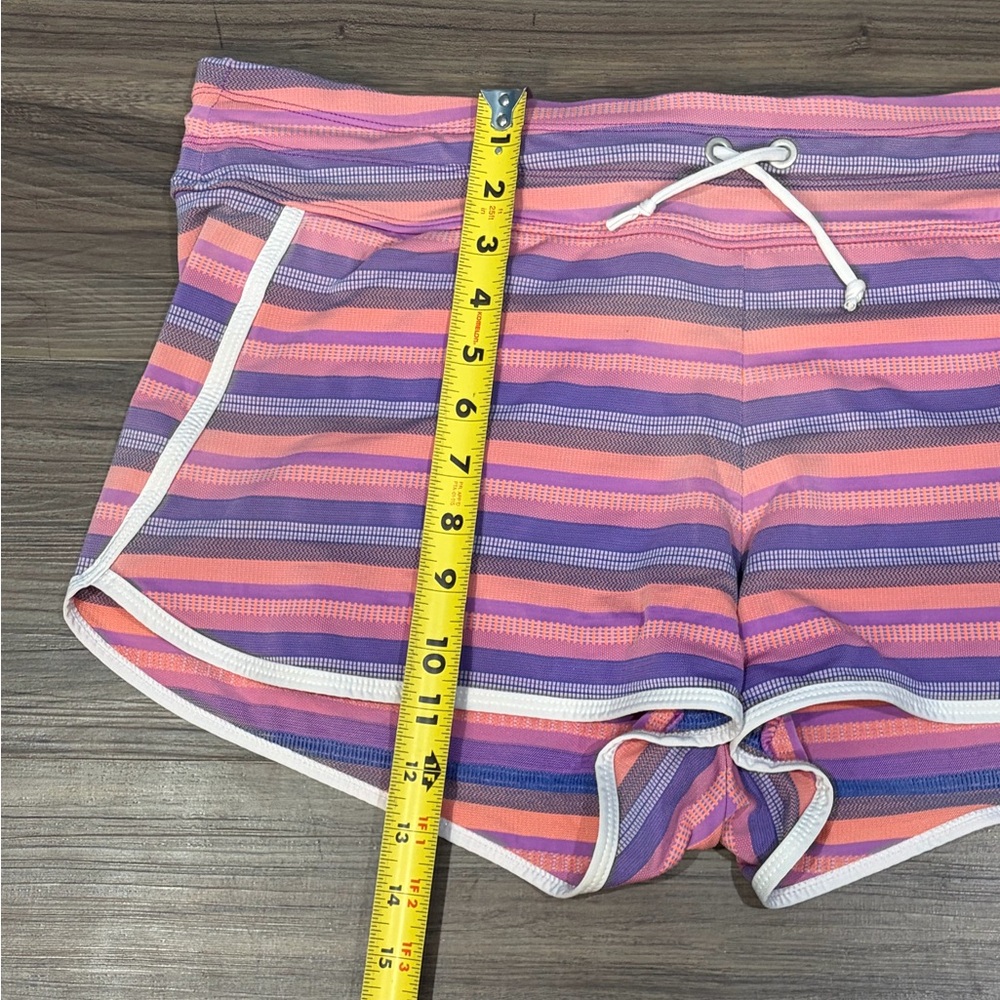 Athleta Pink Purple Striped Swim Drawstring Board Short Shorts Women Size XL - Picture 16 of 16